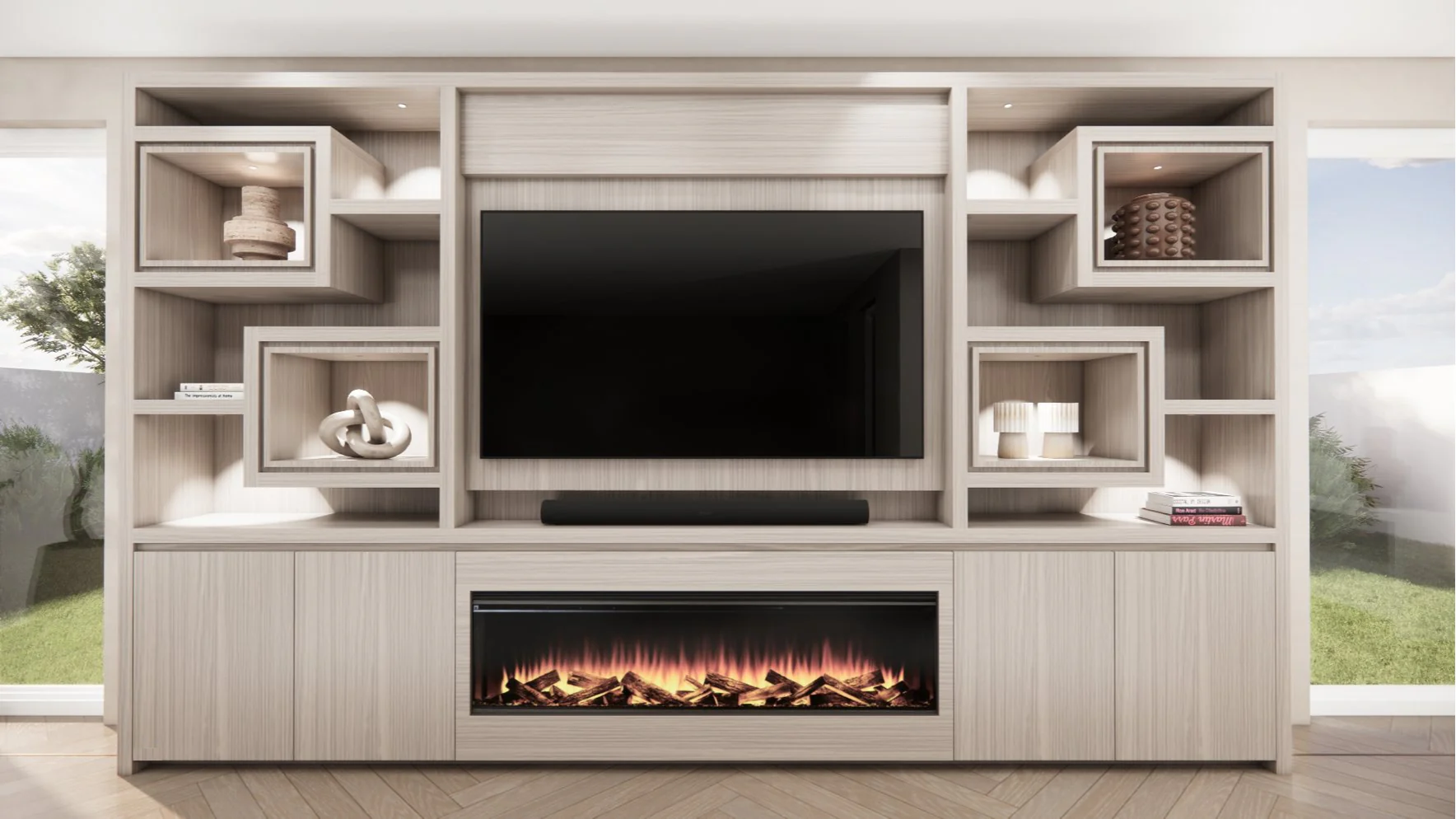 TV-meubel met haard
