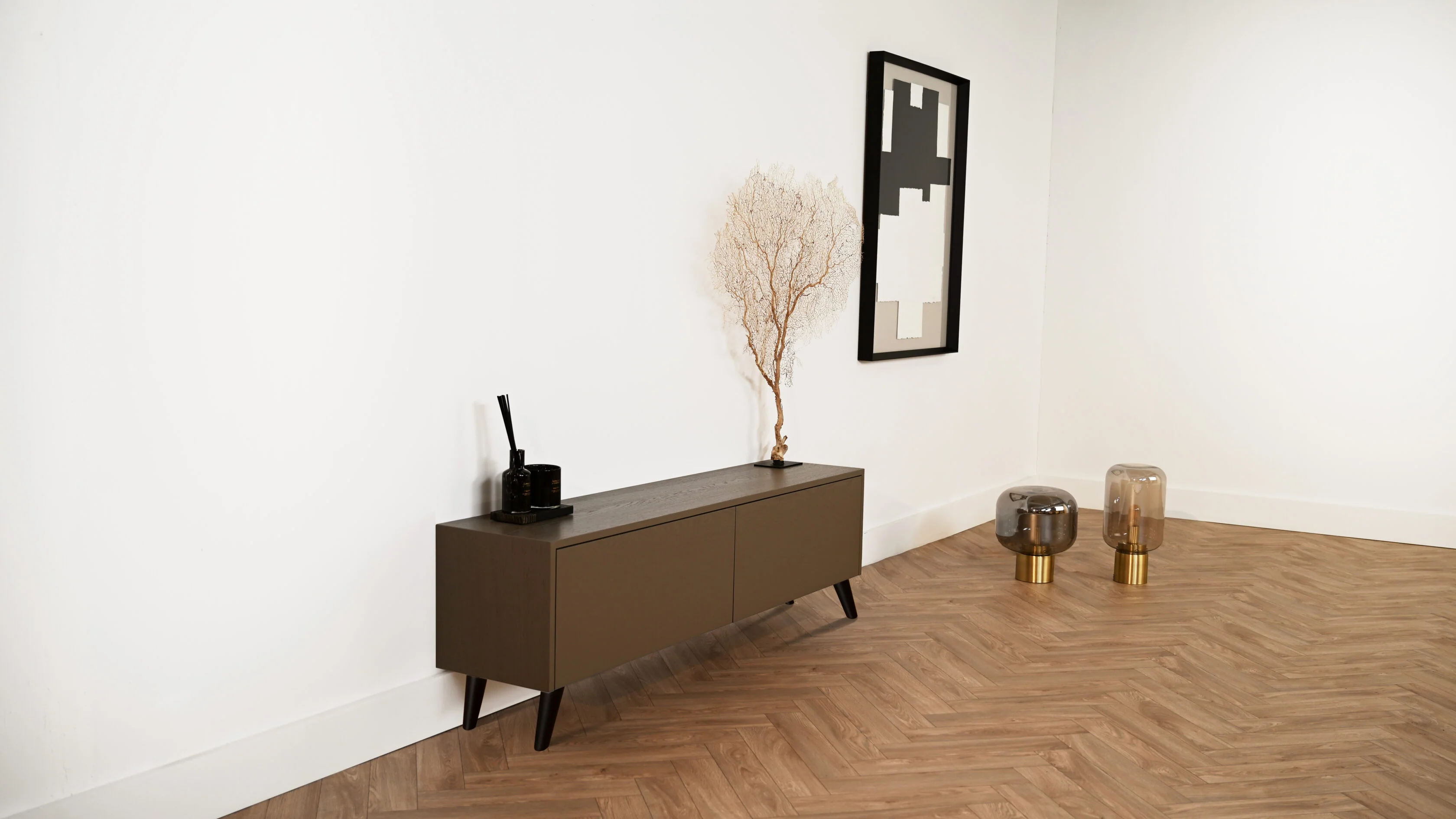 TV-meubel Johnson - Staand - Eiken - 2 kleppen - Image 3