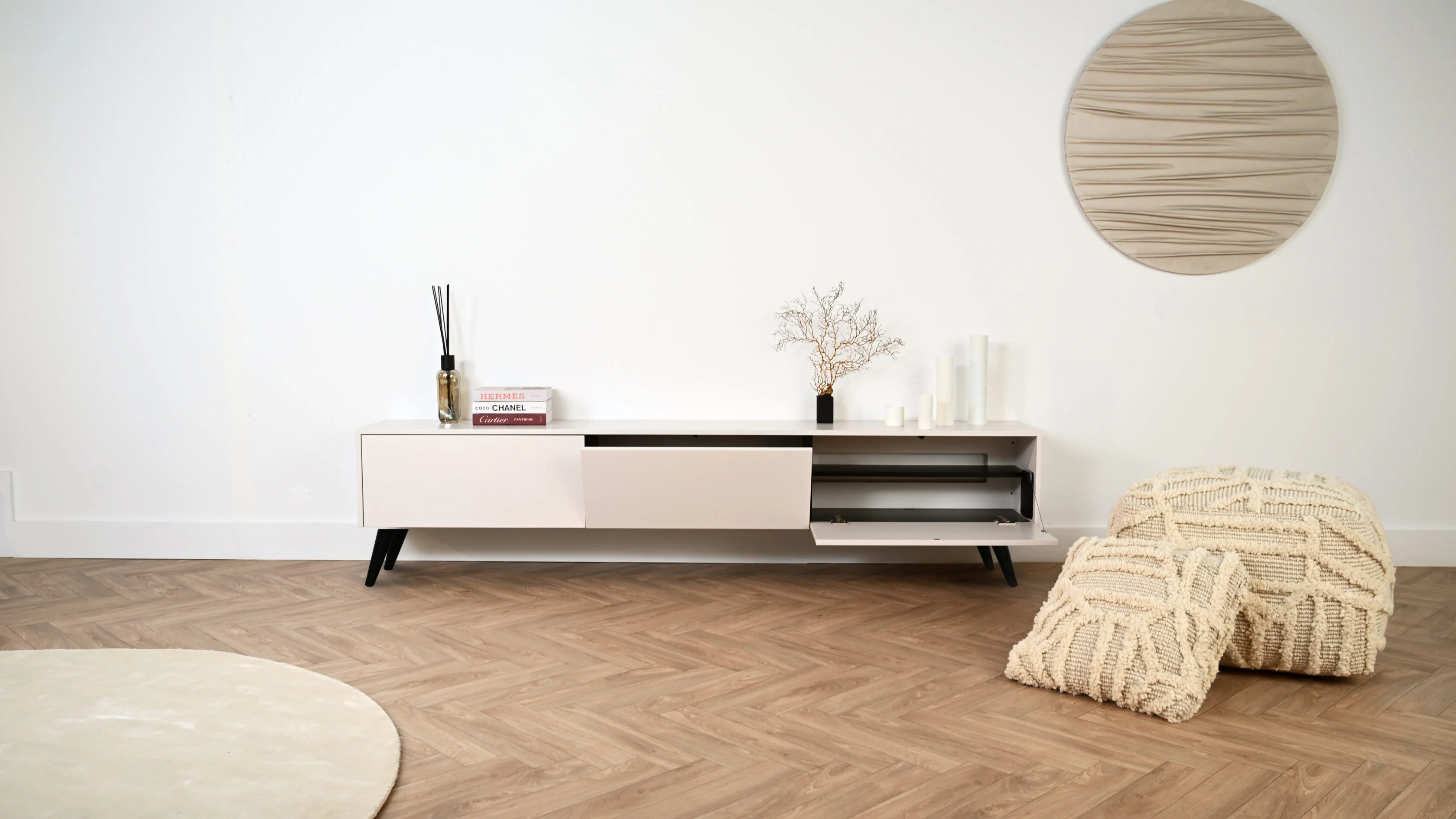 TV-meubel Johnson - Staand - MDF - 3 kleppen - Image 3