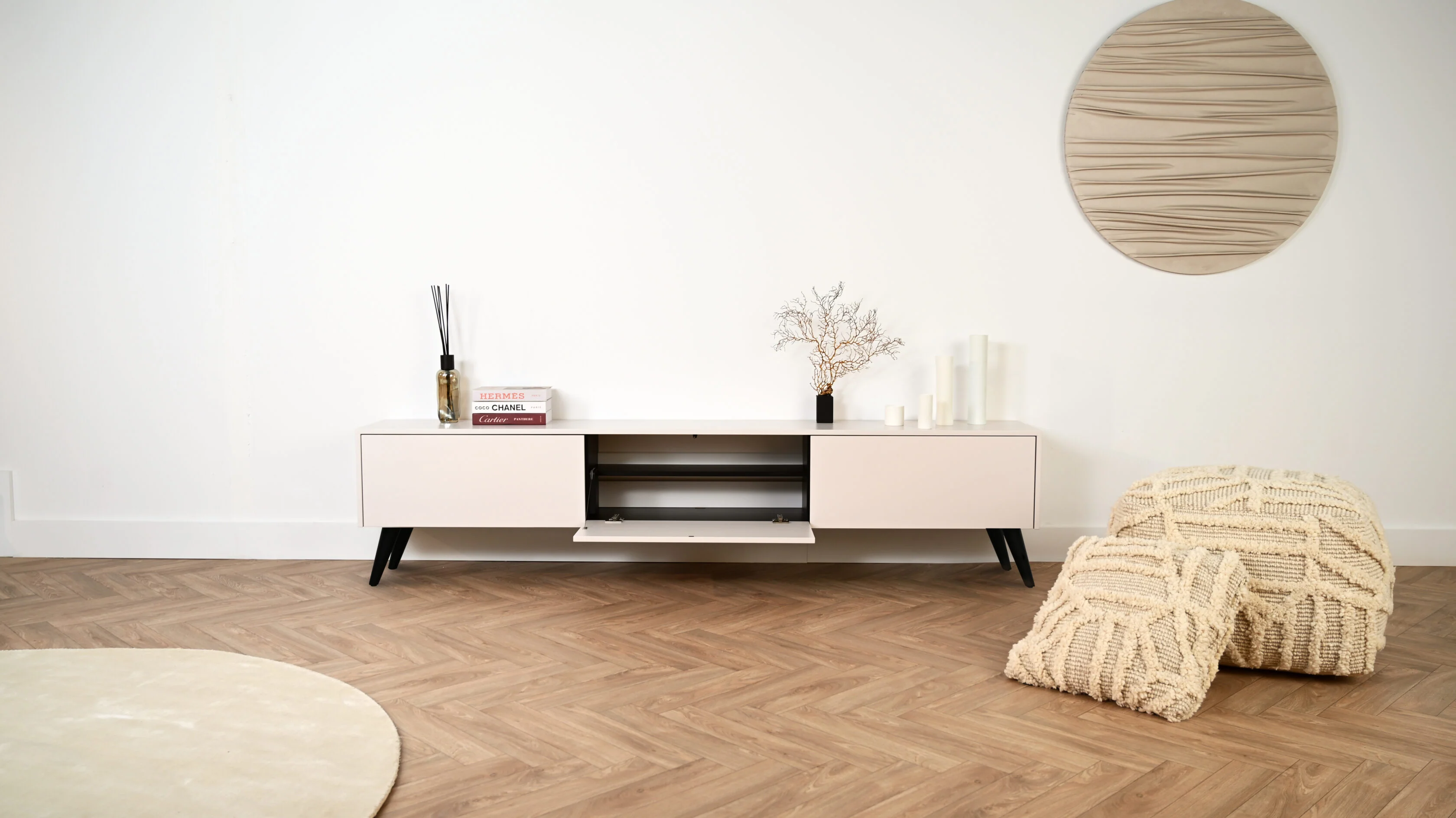 TV-meubel Johnson - Staand - MDF - 3 kleppen - Image 6