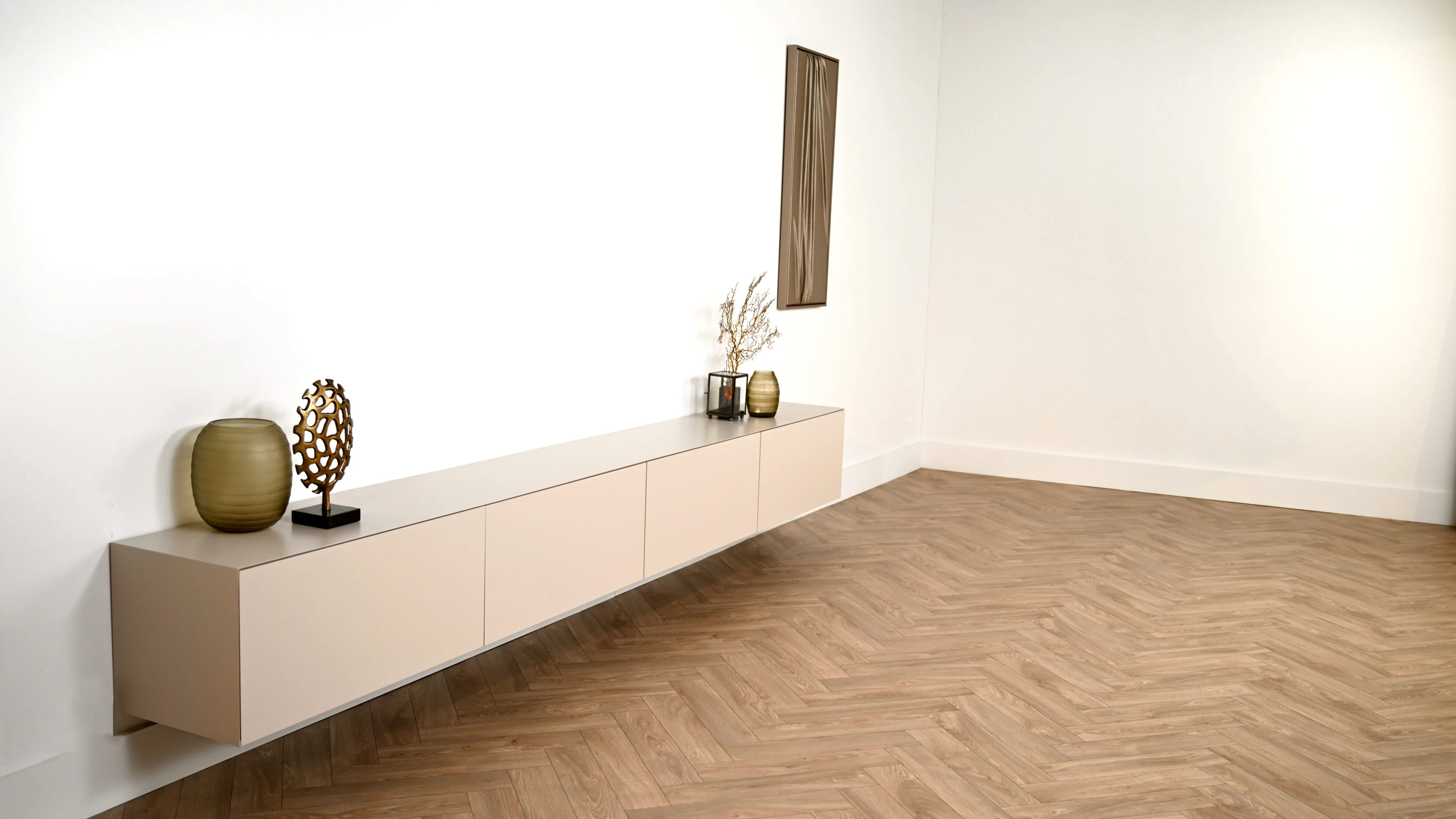 TV-meubel Zyan - Zwevend - MDF - 4 kleppen - Image 6