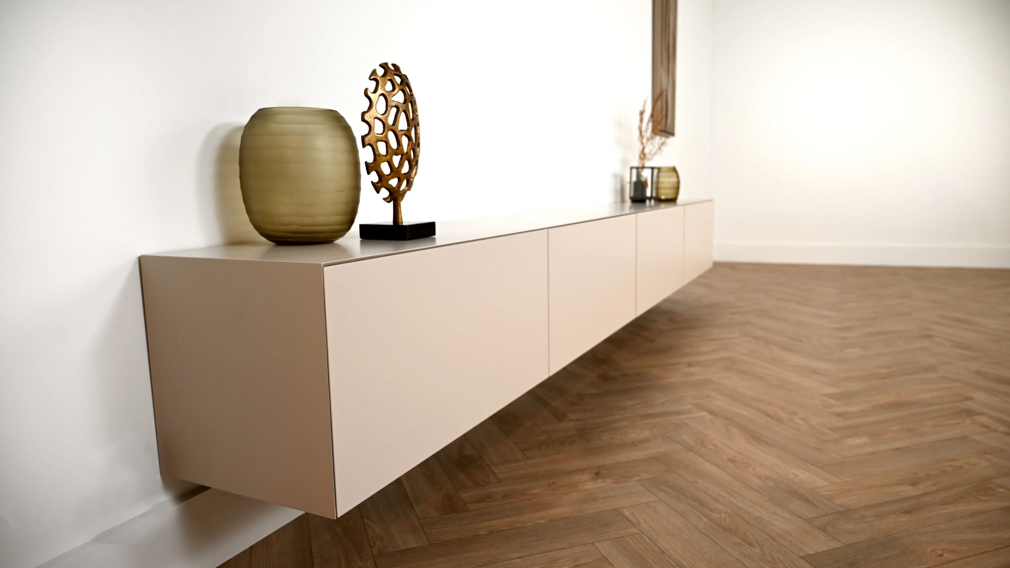 TV-meubel Zyan - Zwevend - MDF - 4 kleppen - Image 7